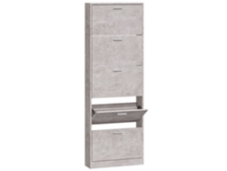Zapatero 59x17x169 cm Derivados de la Madera Cemento Gris MAISON EXCLUSIVE