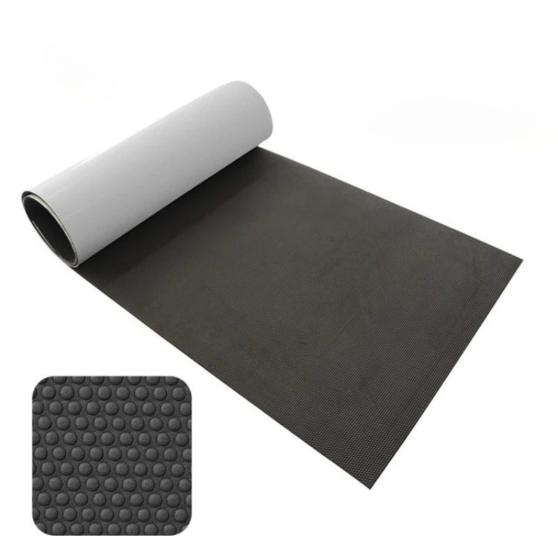 Esterilla antideslizante de espuma EVA (negra) con puntos de presión, 2400 × 450 mm, apta para tablas de paddle surf y longboards.