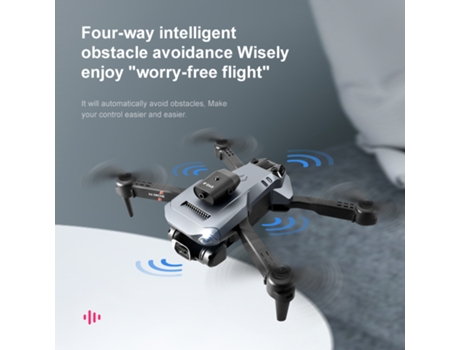 VPCOMERCIAL - Drone K6 Pro con cámara dual 4K Evitación de obstáculos de 360° (2 baterías - Duración de la batería: 15 min - Gris)