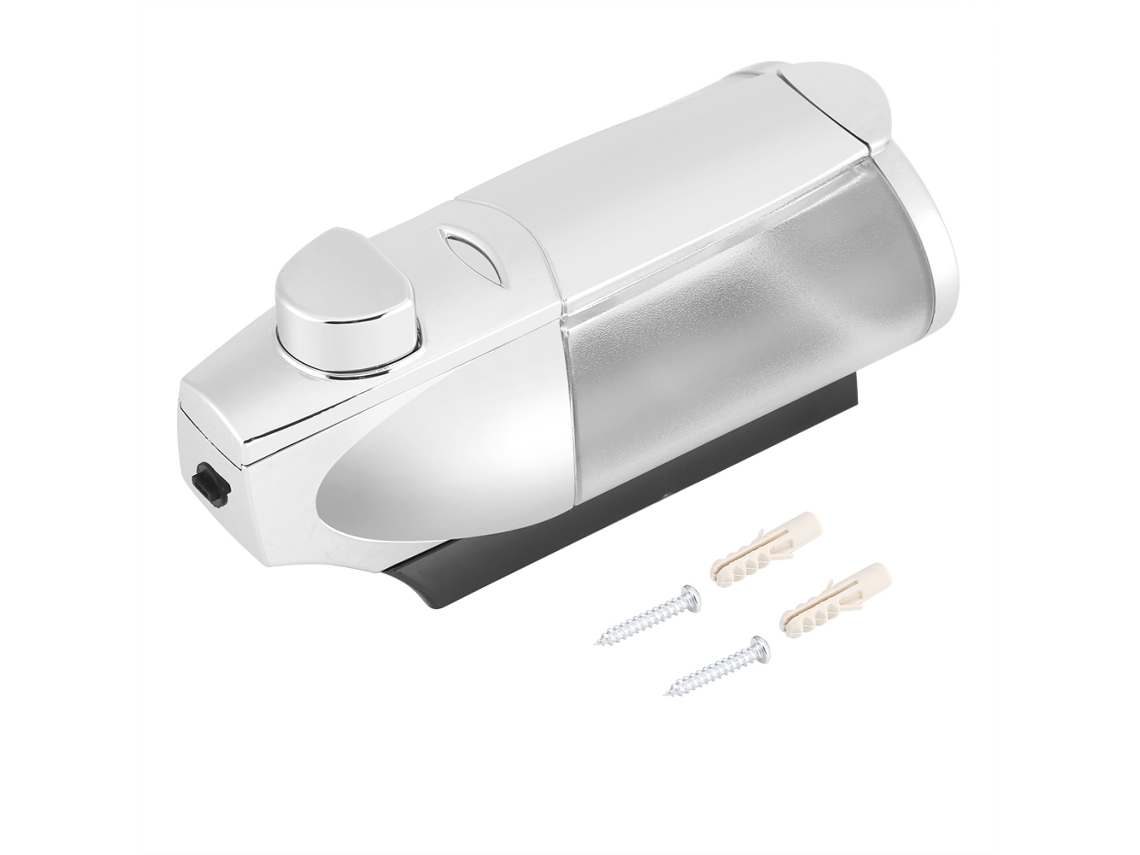 Dispensador Manual De Jabón De Pared Para Baño, Ducha Y Champú, Abs, 300 Ml, Plateado.