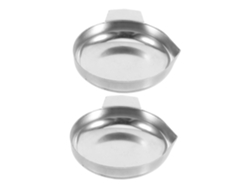Juego de 2 bandejas reutilizables de acero inoxidable para pesar joyas y utensilios de cocina - Gokoco