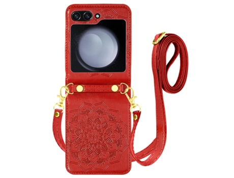 Funda para Samsung Galaxy Z Flip 5 AVIZAR Piel Rojo