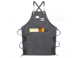 Delantales De Cocinero Para Hombre Y Mujer Con Grandes Bolsillos, Delantal De Lona De Algodón Cruzado Resistente Y Ajustable