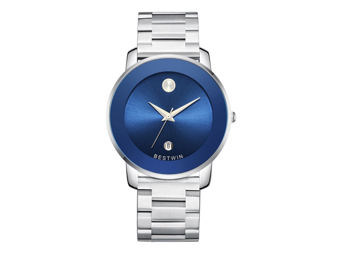 Reloj De Cuarzo Para Hombre (blanco Y Azul)