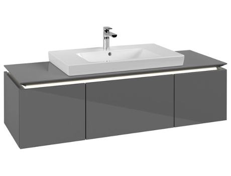 Villeroy &amp Boch Legato Vanity unit B698 1400x380x500mm central iluminación LED