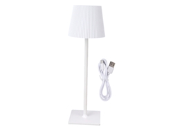 Yncm2026-lámpara De Mesa Led Inalámbrica Recargable Con Toque, 3 Temperaturas De Color, Metal, Portátil Blanca