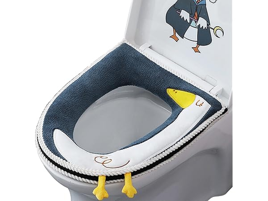Funda Universal Para Asiento De Inodoro Con Cremallera, Fabricada En Cuero Impermeable Y Antibacteriano, Con Asa, Lavable A Máquina, Limpiez