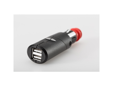 Cargador de Batérias de Motos SW-MOTECH De Doble Puerto Usb Enchufe Universal Estuche Giratorio 2 X 2100 Ma 12-24V Negro