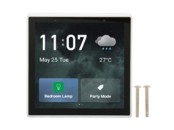 Panel de interruptor de luz inteligente con wifi, pantalla táctil LCD de 4 pulgadas, muestra la hora, la fecha, la temperatura y el clima, 100-240 V, compatible con Tuya.