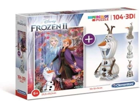 Puzzle CLEMENTONI Frozen2 (104 Piezas - Edad mínima: 3 años)