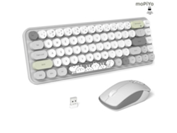 Combo De Teclado Y Mouse Inalámbricos Silenciosos De 2.4g (gris), Diseño De 68 Teclas, Funciones Multimedia