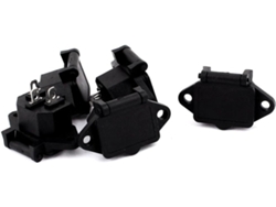 5 Adaptadores De Enchufe Macho Iec320 C14 Ac 250v 10a Con Tapa De Resorte