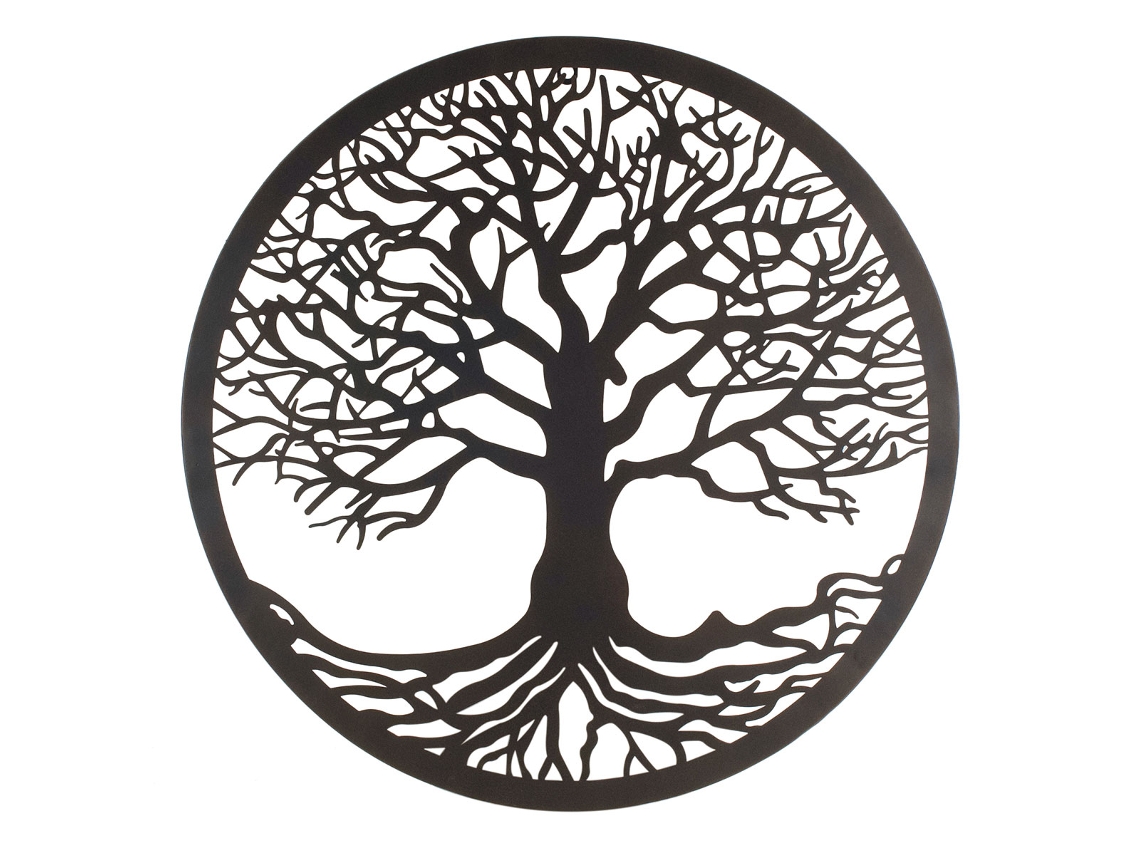 Decor and Go Adorno Pared Arbol De La Vida Adorno Pared de Apliques Metal Colección Étnico Modelo D BY SIGRIS