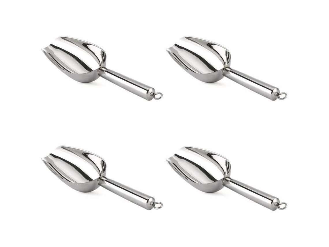 Cuchara De Cocina De Acero Inoxidable, Multiusos, Duradera, 4 Unidades, 18,5 Cm, Fácil De Limpiar.