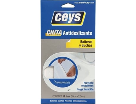 Tira CEYS Anti deslizante de baño blanco