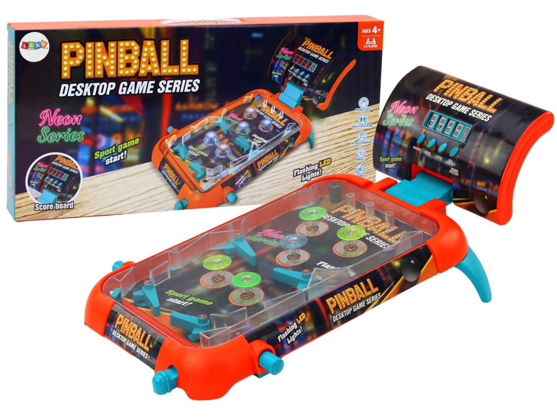 Juego de pinball arcade con luces LED, sonidos y marcador B.active