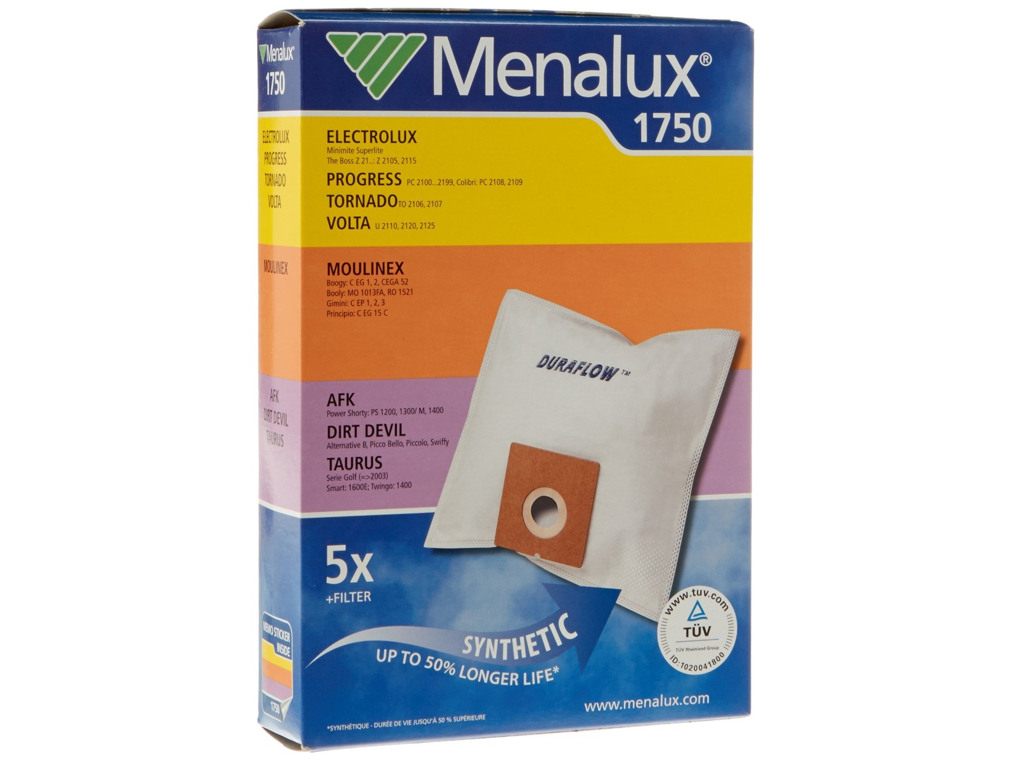 Bolsas de Aspirador MENALUX 1750 (5 unidades)
