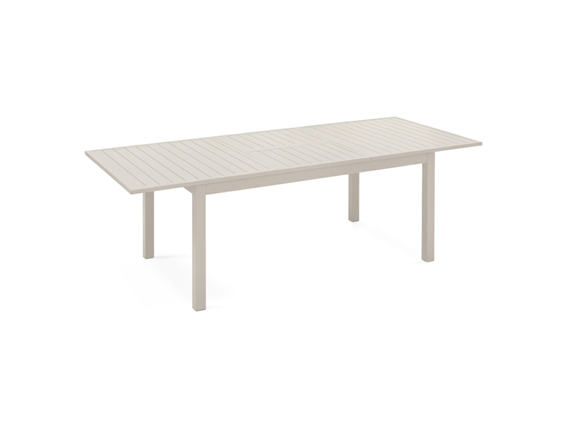 Mesa De Jardín Extensible De Aluminio Beige