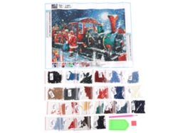 Kit de pintura de diamantes navideño Baok con piedras, bricolaje, decoración del hogar, 30x40cm S8954