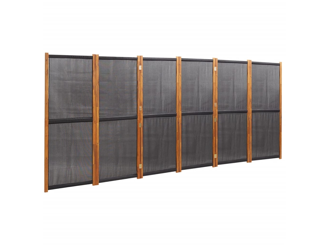 Maison Exclusive - Biombo Divisor De 6 Paneles Negro 420x180 Cm