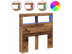 Maison Exclusive - Cabecero De Cama Con Led Madera Vieja 100x17x102 Cm