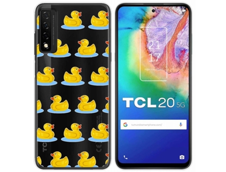 Carcasa TCL 20 5G TUMUNDOSMARTPHONE Dibujos Transparente Multicolor