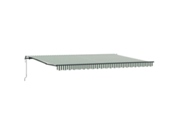 Maison Exclusive - Toldo Retráctil Verde Y 500 X 300 Cm Tela Y Aluminio
