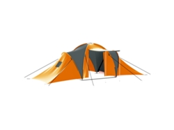 Tienda de campaña 9 personas VIDAXL tela gris y naranja