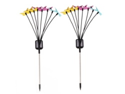 Yncm2026-2 Pack Luces Mariposa Solares Exteriores Jardín Decorativas Con 8 Mariposas Luz Cálida