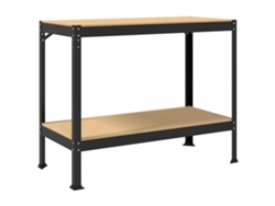 Bancos de trabajo negros MAISON EXCLUSIVE en madera procesada (115x55x91 cm)