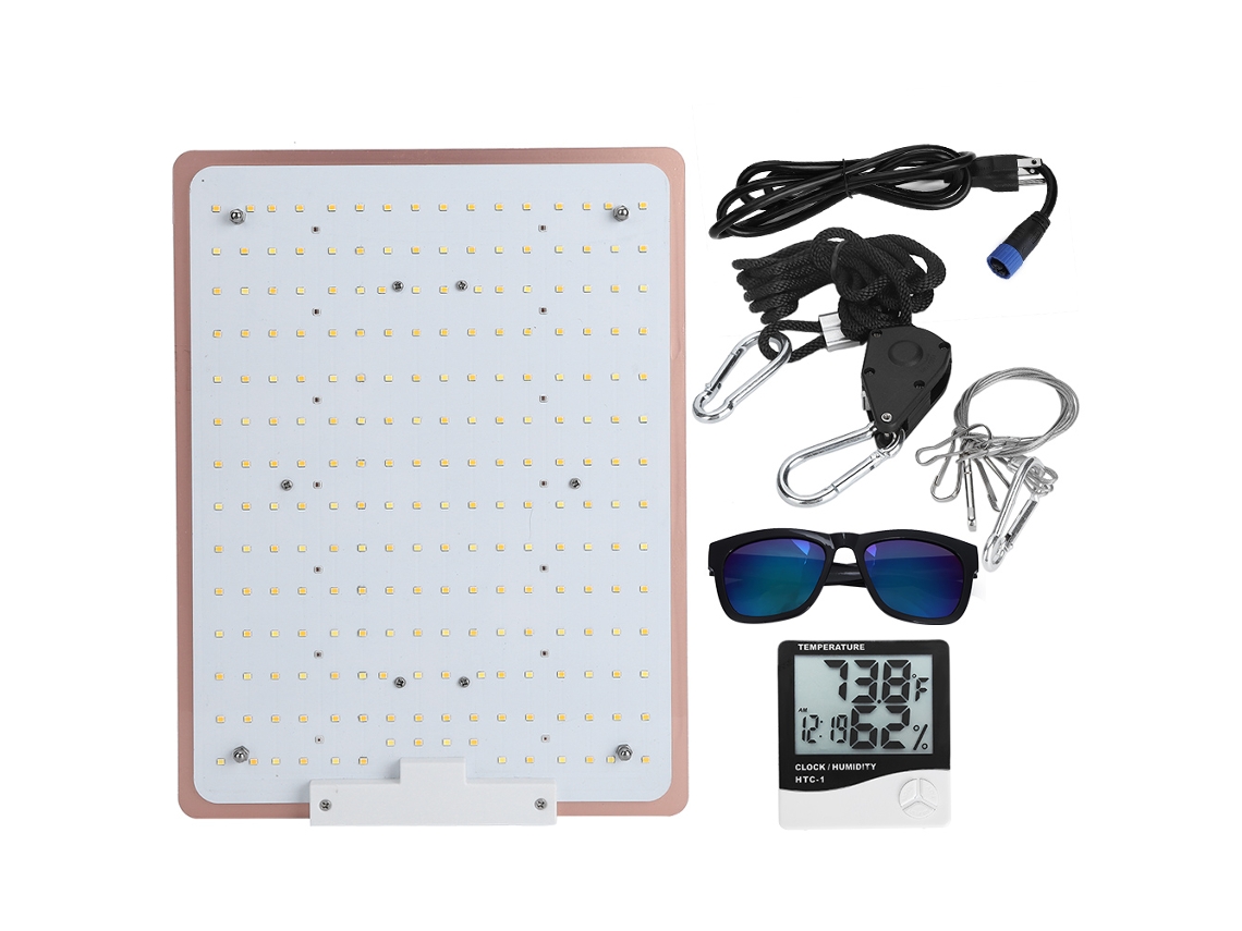 Lámpara LED de cultivo de 105 W con termohigrómetro para invernadero