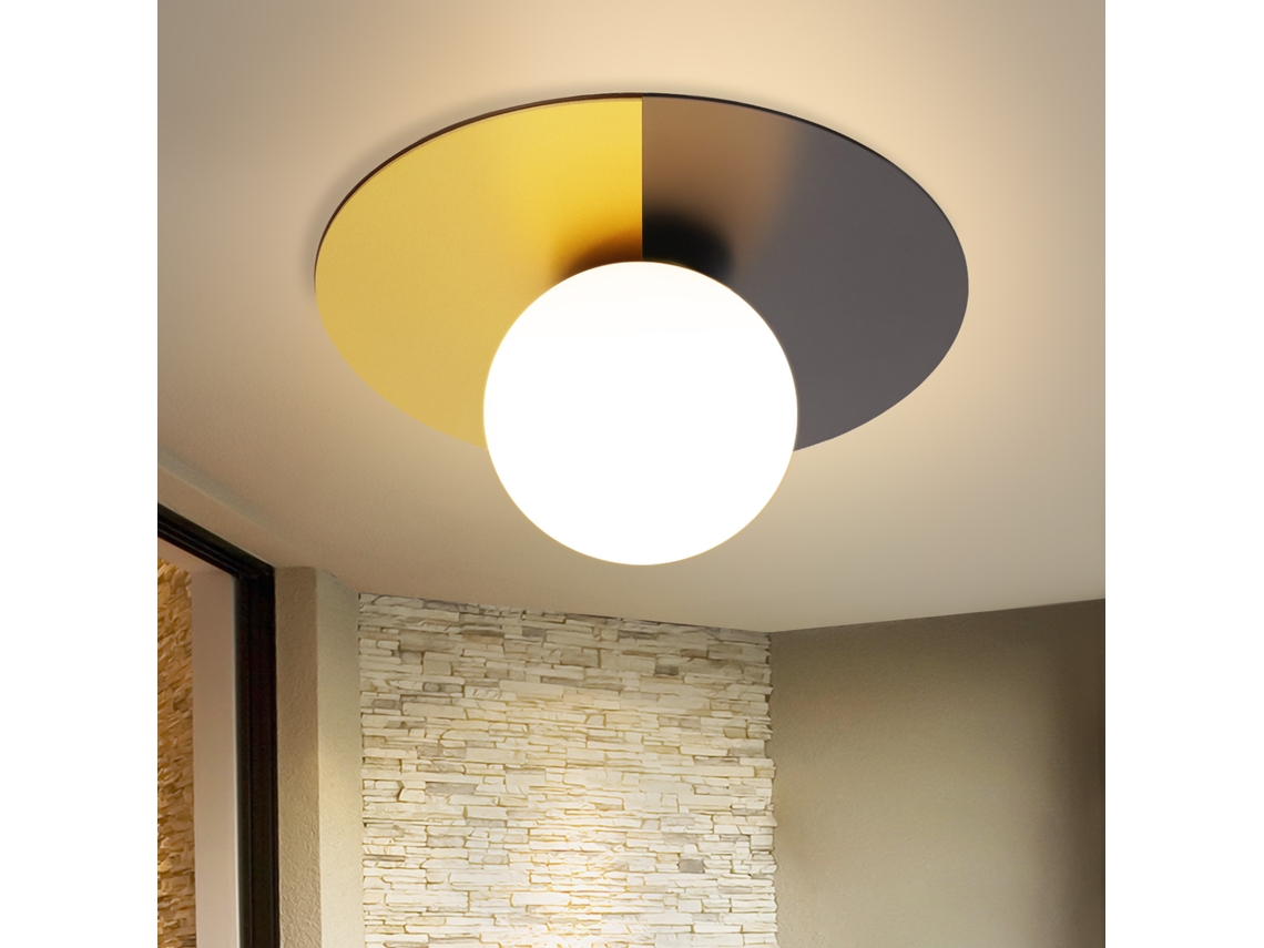 Lámpara de pared vintage de cristal y metal, diseño moderno, E14, Nettlife