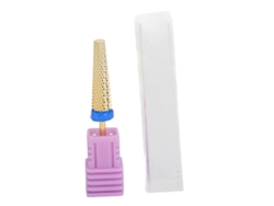 Lima De Uñas Cónica Larga Y Rápida De Acero De Tungsteno Para Manicura, Color Dorado, 133 M