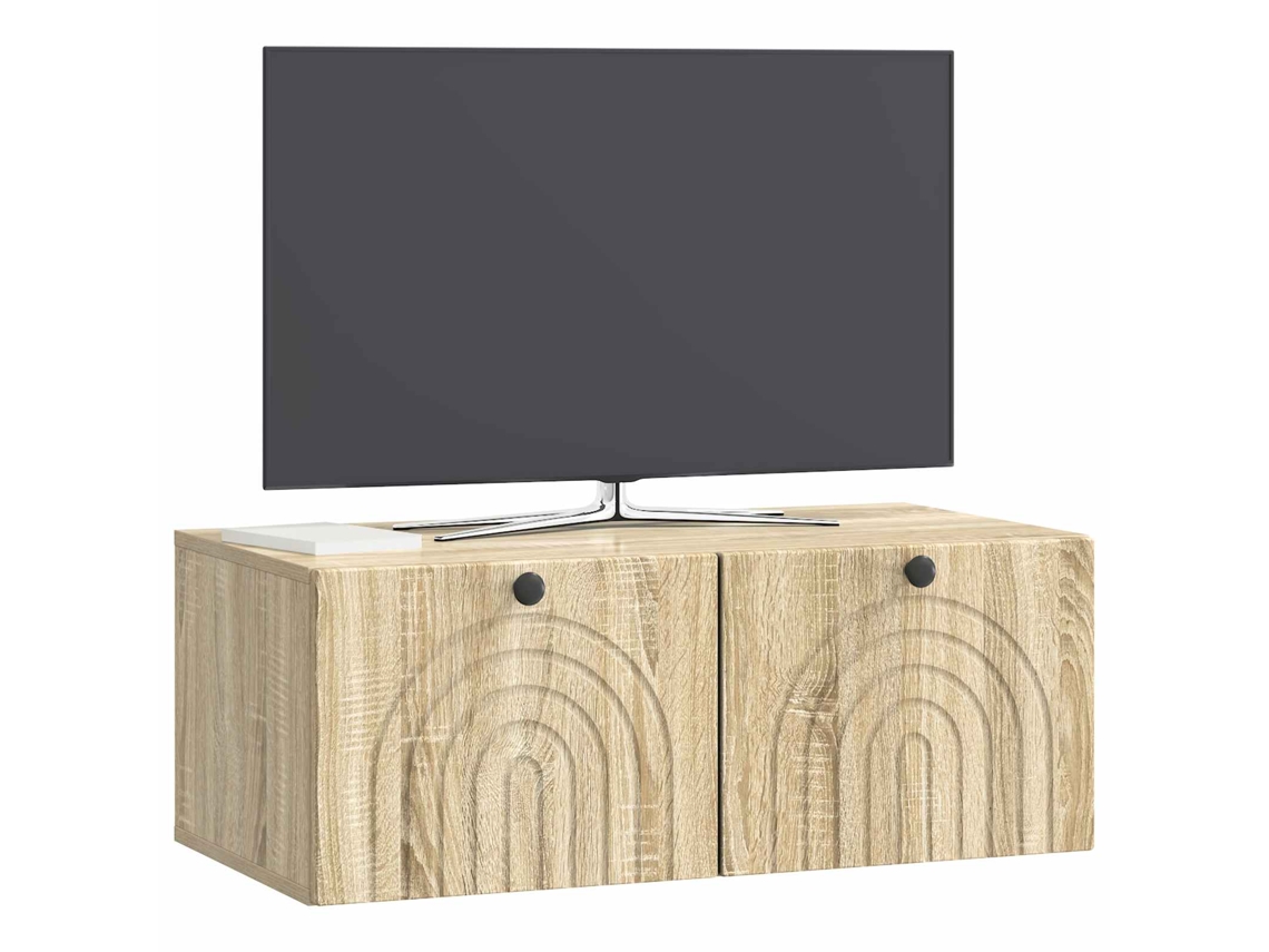 Maison Exclusive - Mueble Para Tv De Pared Roble Sonoma 78,5 X 41 X 30 Cm