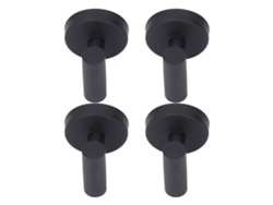 4 Ganchos Para Toallas De Acero Inoxidable Negro Mate Para Montaje En Pared, Baño, Lavandería, Cocina.