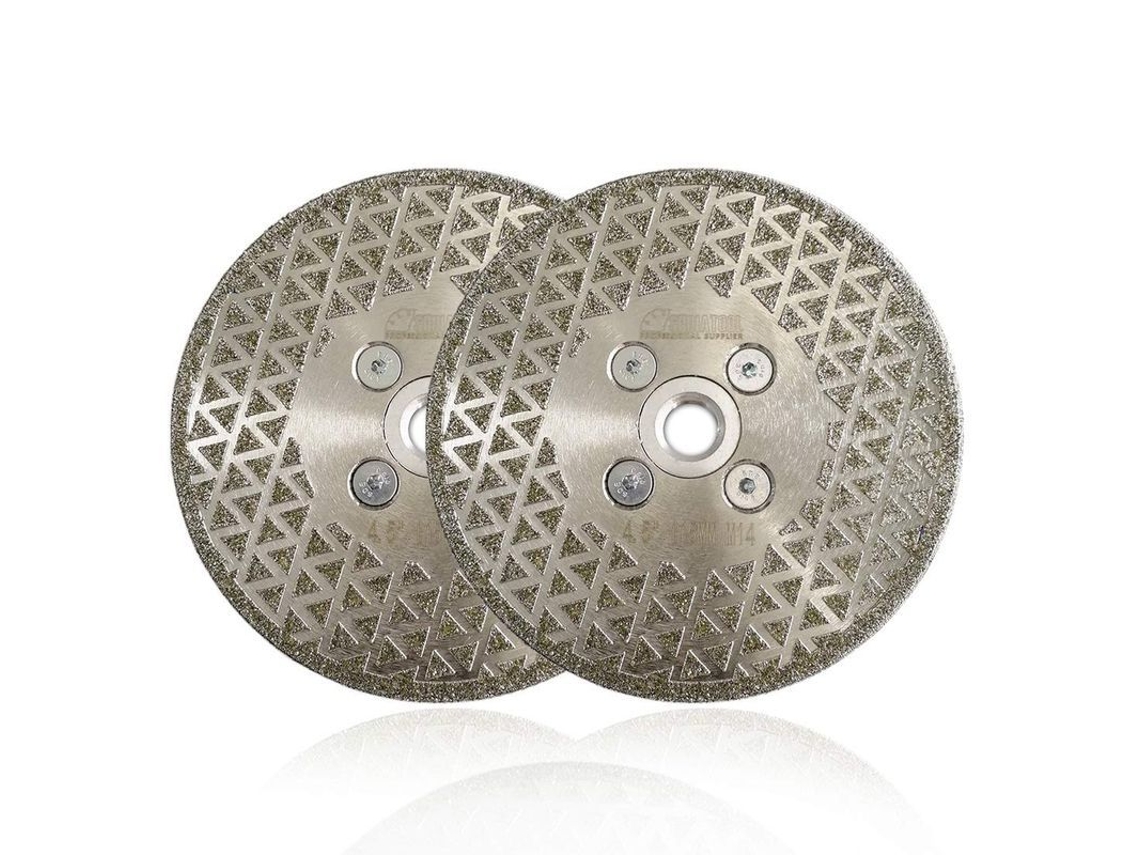 2026-disco De Corte Y Esmerilado Diamante Electrodepositado Para Mármol Granito 2pk 4.5" M14