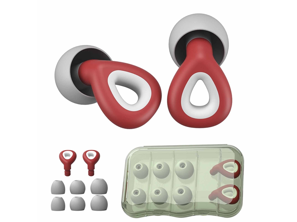 Tapones De Oídos De Silicona Impermeables Anti-ruido Para Dormir, Estudiar Y Trabajar, Color Vino Tinto