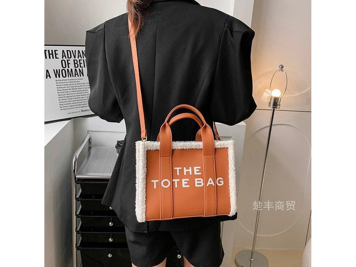 Nuevo Bolso De Mano De Felpa Con Bolsillo Y Borde Portátil Para Otoño De 2023 - Bolso Bandolera Morado Para Mujer 1, 2, 3