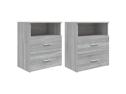 Mesitas de Noche LOVELY HOME Mesinha 2 Pcs 50X32X60 Cm Sonoma Cinzento