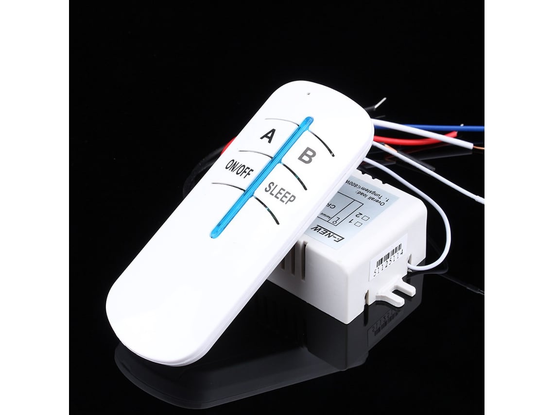 Bj-interruptor De Luz Led Sem Fio Com Controle Remoto Digital Rf 2 Vias On/off 180‑240v