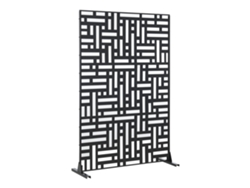 Tabique Bernalda con diseño atractivo acero 180x120x40cm - Negro CASA.PRO