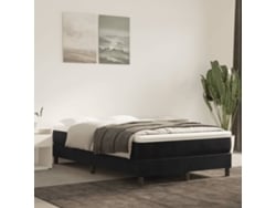 Estructura De Cama Sin Colchón Terciopelo Negro 120x200 Cm