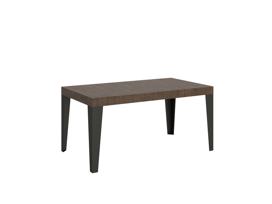 Mesa Extensible 160/244x80 cm Nogal Flameado Patas Antracita Itamoby
