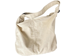 Bolso De Hombro De Lona Para Mujer, Bolso Tote De Gran Capacidad, Blanco Sencillo, Multiusos.