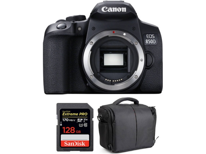 Kit Cámara Réflex CANON EOS 850D + SanDisk 128GB + Bolsa