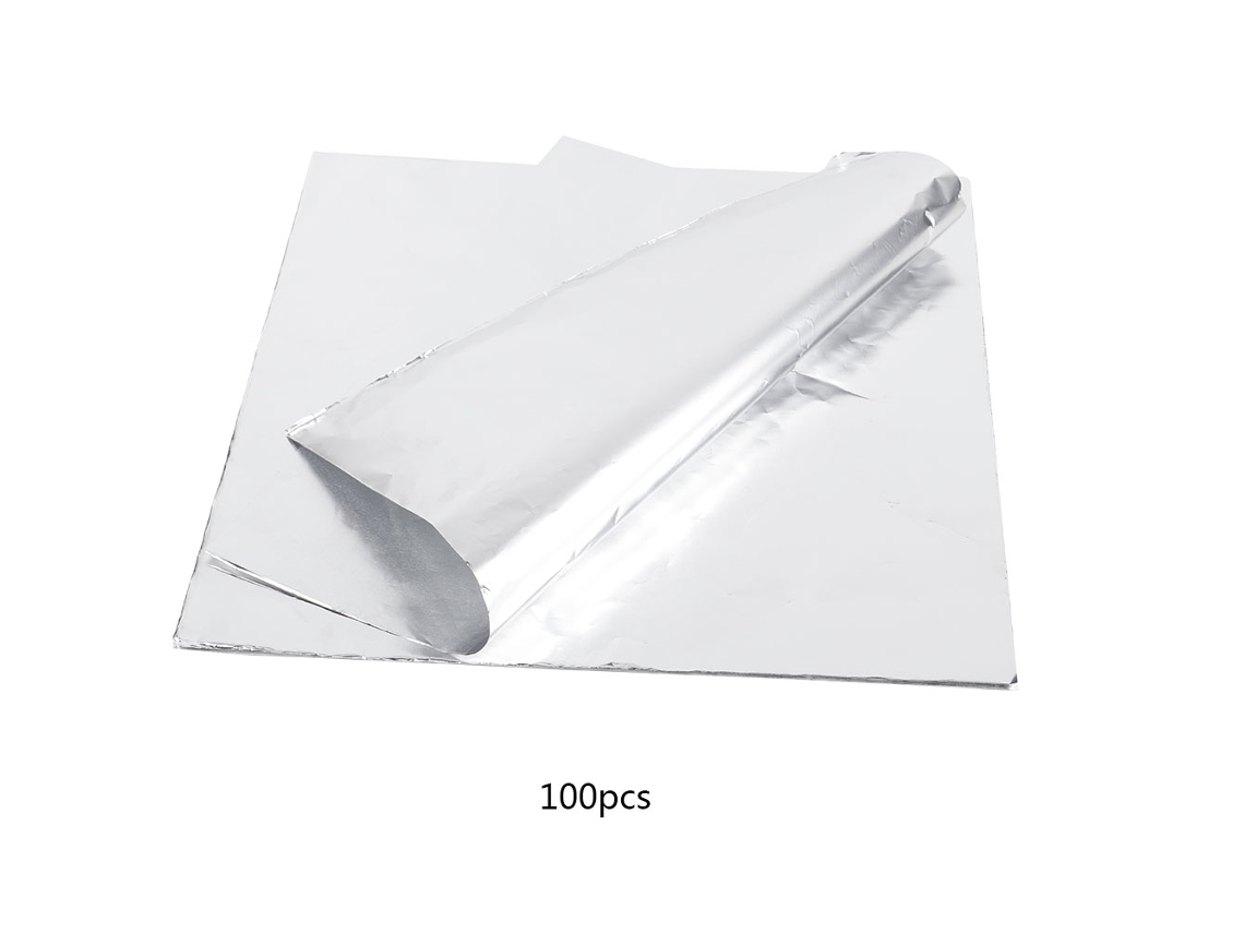 100 láminas de aluminio resistentes a altas temperaturas, 25 μm, 30 x 30 cm