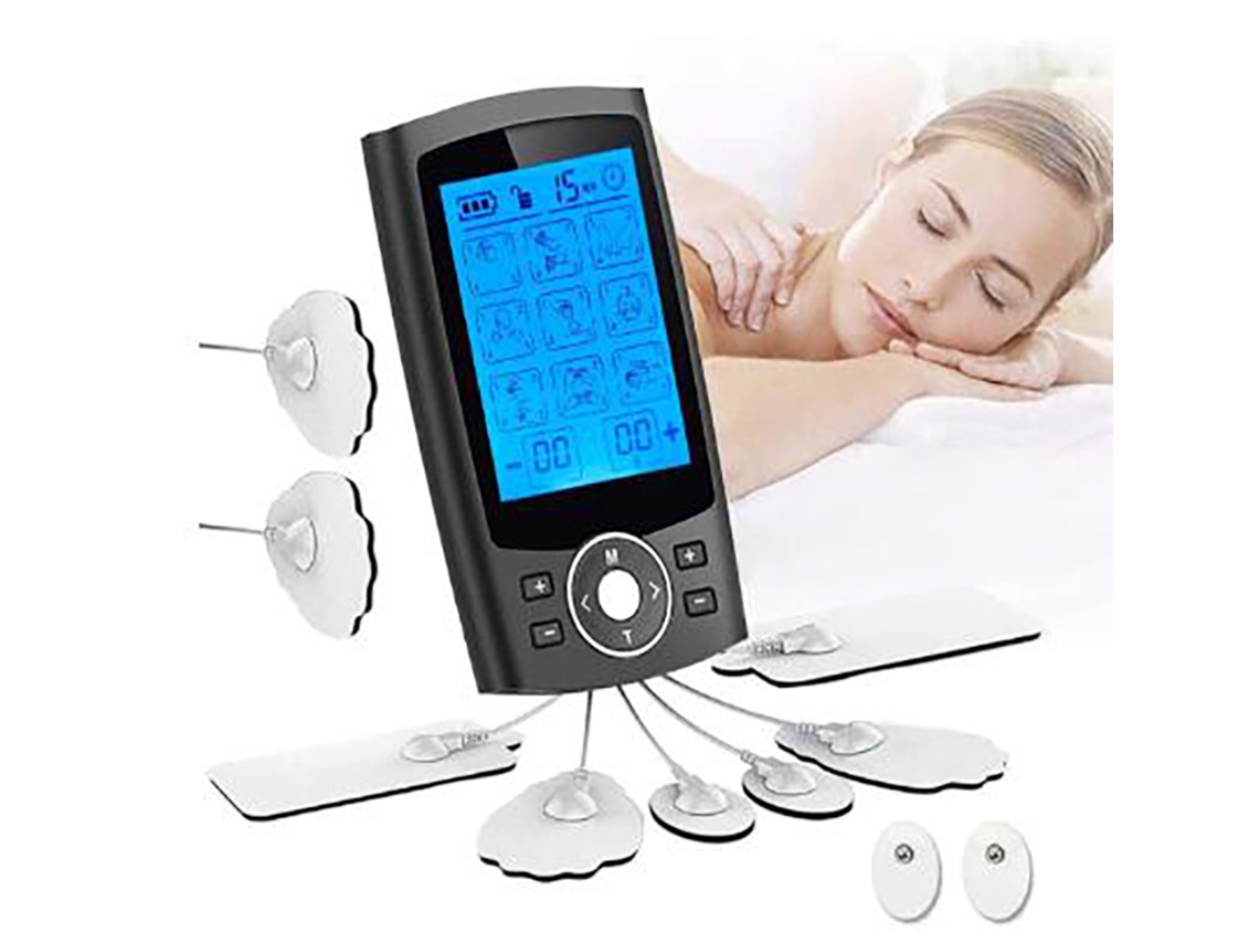 Estimulador Muscular Tens (negro) Con 36 Modos: Electroestimulación, Acupuntura Y Masaje Corporal.