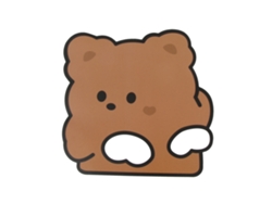Alfombrilla De Ratón Con Diseño De Oso De Dibujos Animados Con Alas, Antideslizante, Ideal Para La Escuela Y La Oficina.