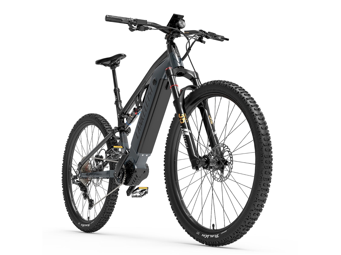 Bicicleta eléctrica Lankeleisi GT800 para uso diario, 500 W, 20 Ah, 48 V, 40 km/h, 29 pulgadas, gris