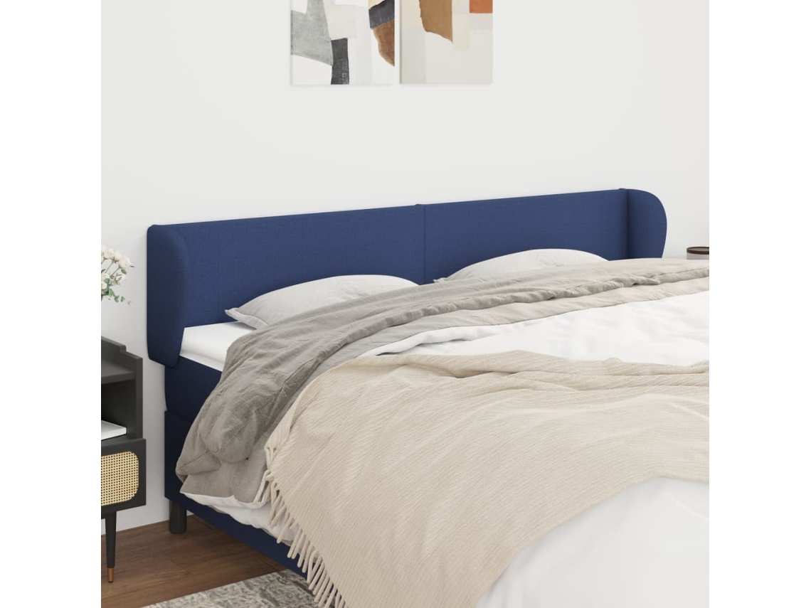 Cabecero De Tela Azul 183x23x78/88 Cm